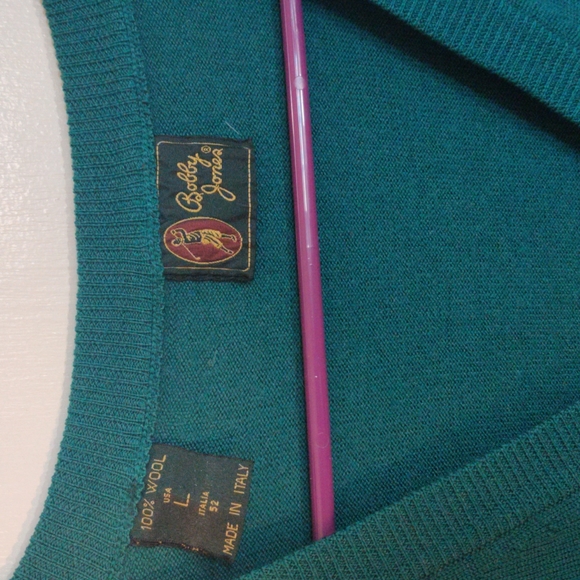 Bobby Jones | 100% Wool Made in Italy Green Sweater Vest, L - Picture 3 of 6